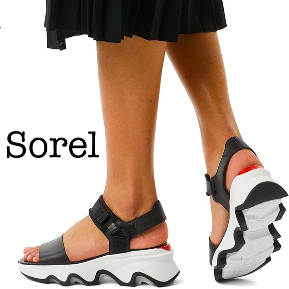 Sorel Shoes - Sorel Kinetic Y High Strap Black Sandals Size 6
